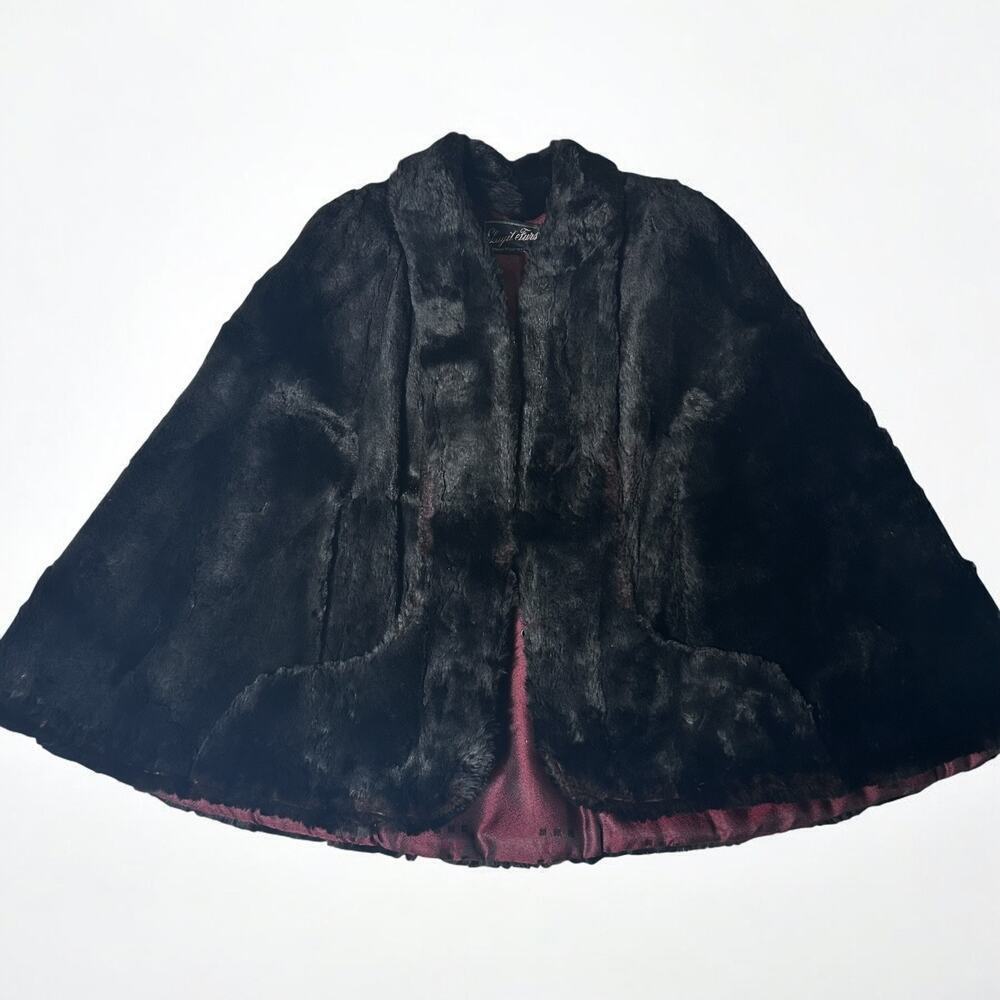 Vintage Skagit Furs Real Mink Cloak/Shawl Coat (Size S-L)